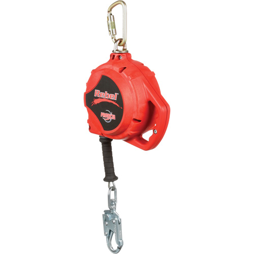 Cordage de s&eacute;curit&eacute; autor&eacute;tractable Rebel, 33', Acier galvanis&eacute;, Pivotant OSI Industrial Sales
