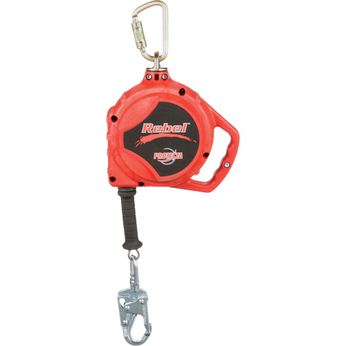 Cordage de s&eacute;curit&eacute; autor&eacute;tractable Rebel, 33', Acier galvanis&eacute;, Pivotant OSI Industrial Sales