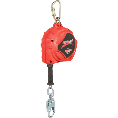 Cordage de s&eacute;curit&eacute; autor&eacute;tractable Rebel, 33', Acier galvanis&eacute;, Pivotant OSI Industrial Sales