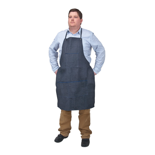 Apron, Cotton, 38" L x 28" W, Blue OSI Industrial Sales