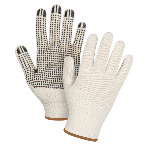 Gants tricot&eacute;s de poids lourd, Poly/coton, Un c&ocirc;t&eacute;, Calibre 7, Grand OSI Industrial Sales