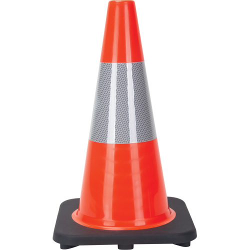 Traffic Cone, 18", Orange, 6" Reflective Collar(s) OSI Industrial Sales
