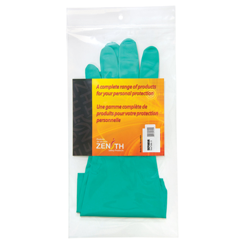 Diamond-Grip Chemical-Resistant Gloves, Size 9, 13" L, Nitrile, Flock-Lined Inner Lining, 13-mil OSI Industrial Sales
