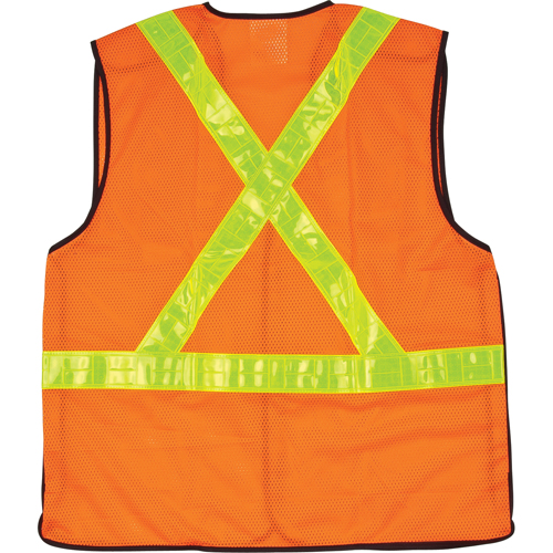Veste de s&eacute;curit&eacute; pour la circulation d&eacute;tachable en cinq points, Orange haute visibilit&eacute;, Moyen, Polyester OSI Industrial Sales