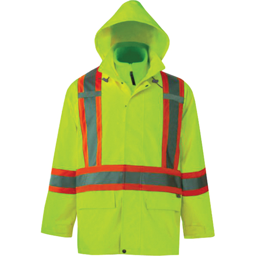 Journeyman 3-in-1 Safety Jackets, Polyester, High Visibility Lime-Yellow, Small OSI Industrial Sales