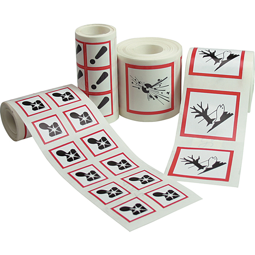 GHS Pictogram Labels, Paper, Roll, 4" L x 4" W OSI Industrial Sales