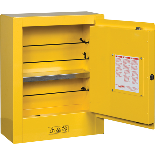 Sure-Grip&reg; EX Mini Flammable Safety Cabinet, 2 Gal., 1 Door, 17" W x 22" H x 8" D OSI Industrial Sales