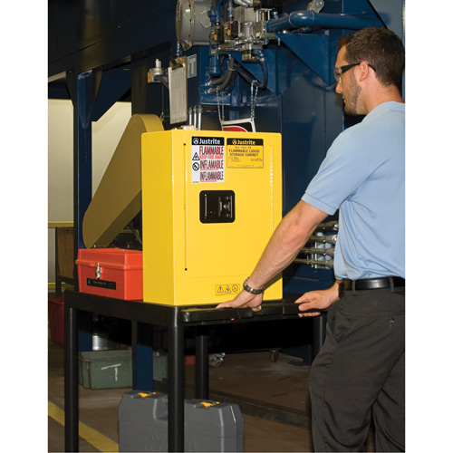 Sure-Grip&reg; EX Mini Flammable Safety Cabinet, 2 Gal., 1 Door, 17" W x 22" H x 8" D OSI Industrial Sales