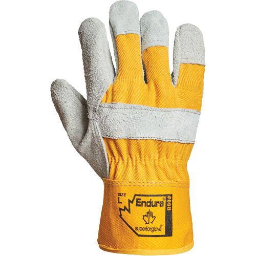 Endura&reg; Fitter Gloves, Large, Split Leather Palm, Cotton Inner Lining OSI Industrial Sales