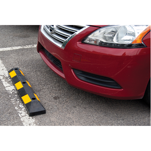 Parking Curb, Rubber, 3' L, Black/Yellow OSI Industrial Sales