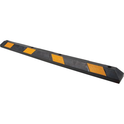 Butoir pour espace de stationnement, Caoutchouc, 6' l, Noir/Jaune OSI Industrial Sales