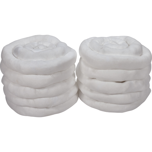 Sorbent Sock, Oil Only, 45 gal. Absorbancy, 3" W x 10' L, Pack of 10 OSI Industrial Sales