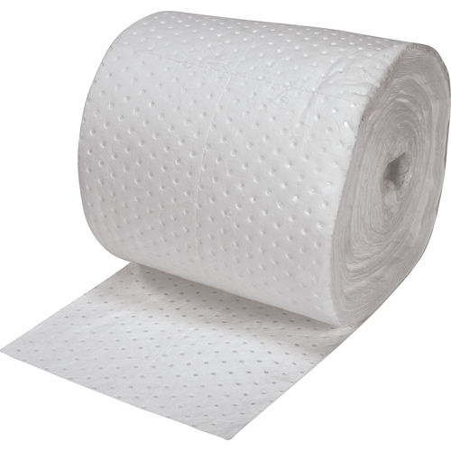 Premium Fine Fiber Sorbent Rolls, Heavyweight, 150' L x 15" W, 25 gal. Absorbancy OSI Industrial Sales