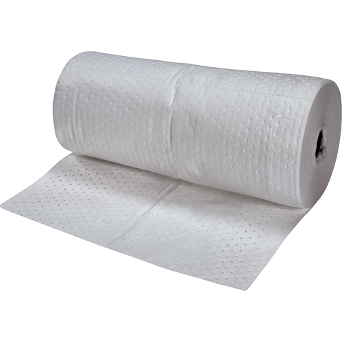 Feuilles absorbantes en fibres fines de premi&egrave;re qualit&eacute;, Poids moyen, 150' lo x 30" la, Absorption 40 gal. OSI Industrial Sales