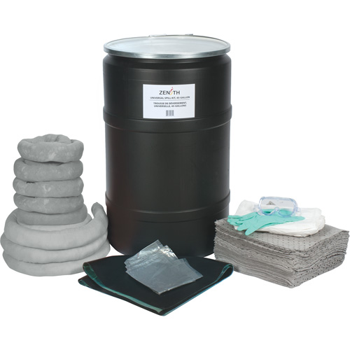 Trousse de lutte contre les d&eacute;versements, Universel, Baril, Absorbance de 55 gal. US OSI Industrial Sales