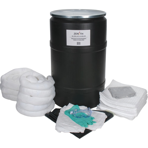 Trousse de lutte contre les d&eacute;versements, Huile seulement, Baril, Absorbance de 55 gal. US OSI Industrial Sales