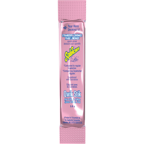 Sqwincher&reg; ZERO&reg; Qwik Stik Rehydration Drink, Single Serve, Strawberry lemonade OSI Industrial Sales