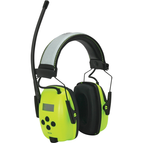 Howard Leight Sync Radio Hi-Visibility Earmuffs, Headband Style, 25 dB OSI Industrial Sales