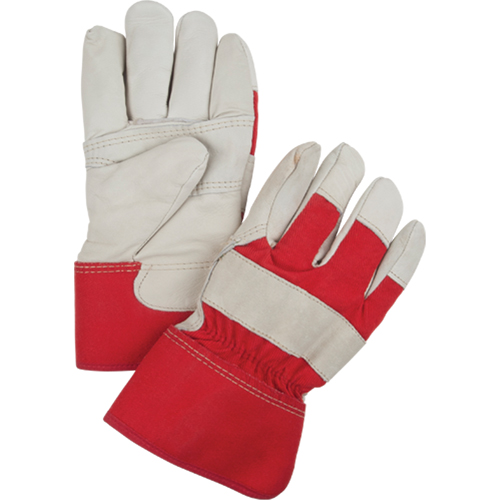 Gants d'ajusteur rouge & blanc doubl&eacute;s pour l'hiver, Grand, Paume en Cuir fleur de vache, Doublure en Boa OSI Industrial Sales