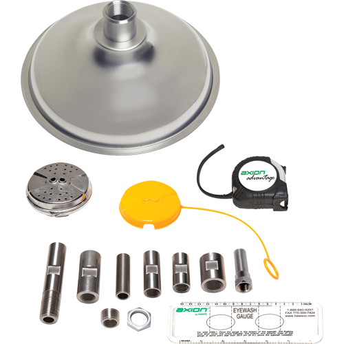 Axion Advantage&reg; Shower & Eye/Face Wash Upgrade Kit with Stainless Steel Eye/Face Wash Head & Showerhead OSI Industrial Sales
