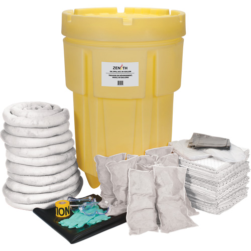 Trousse de lutte contre les d&eacute;versements pour &eacute;tabli, Huile seulement, Baril, Absorbance de 95 gal. US OSI Industrial Sales