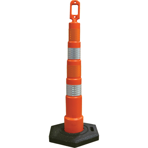 Grip N Go Trim Line Channelizers, 49" High, Orange OSI Industrial Sales