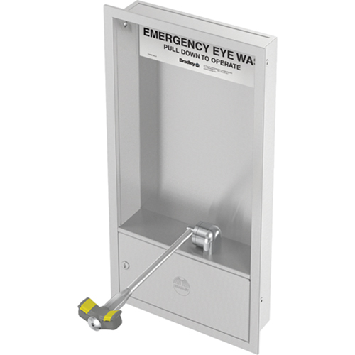 Eyewash Station, Wall-Mount Installation, Stainless Steel Bowl OSI Industrial Sales