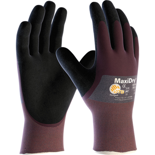 MaxiDry&reg; Gloves, Small, Foam Nitrile Coating, 18 Gauge, Nylon Shell OSI Industrial Sales