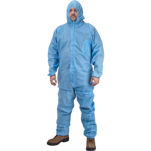 Premium Hooded Coveralls, X-Large, Blue, Polypropylene OSI Industrial Sales