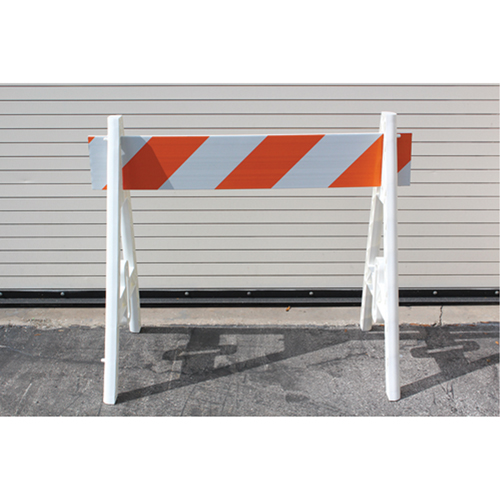 Barricades, En A, 48" lo x 40" h, Orange/Blanc OSI Industrial Sales