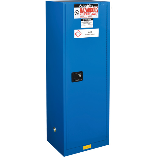 Sure-Grip&reg; Ex Hazardous Material Slimline Safety Cabinets, 22 gal., 23.25" x 65" x 18" OSI Industrial Sales