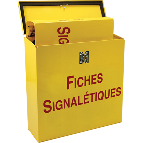 Boîte pour documents de s&eacute;curit&eacute; pour le chantier, Français, Compris reliures OSI Industrial Sales