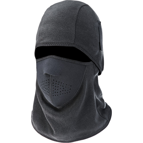 N-Ferno&reg; 6826 Two-Piece Balaclava, Fleece/Neoprene/Polyester, Black OSI Industrial Sales