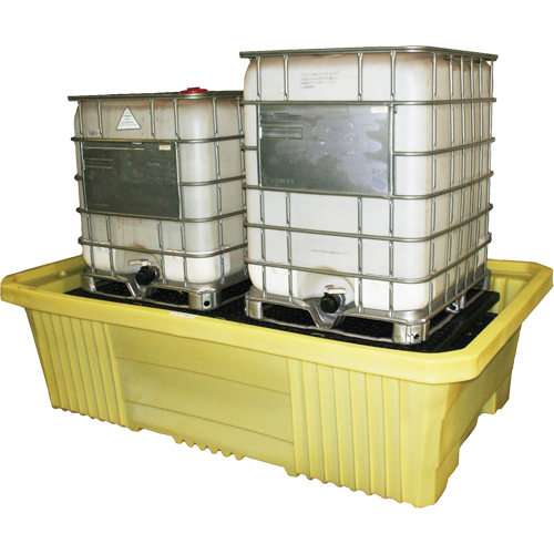 GRV double avec drain 4000i, Capacit&eacute; de d&eacute;versement 750 gal. US, 113" x 71" x 32" OSI Industrial Sales