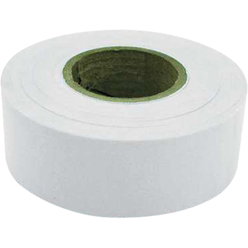 Flagging Tape, 1.2" W x 300' L, White OSI Industrial Sales