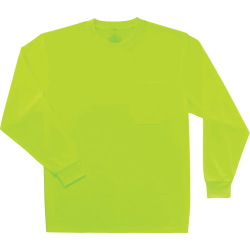 Chandail &agrave; manches longues non certifi&eacute; GloWear 8091, Polyester, Petit, Jaune lime haute visibilit&eacute; OSI Industrial Sales