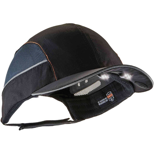 Casquette &agrave; bord court avec &eacute;clairage DEL Skullerz 8960, Noir OSI Industrial Sales