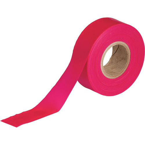 Ruban pour signalisation, 1,188" la x 150' lo, Rouge fluorescent OSI Industrial Sales