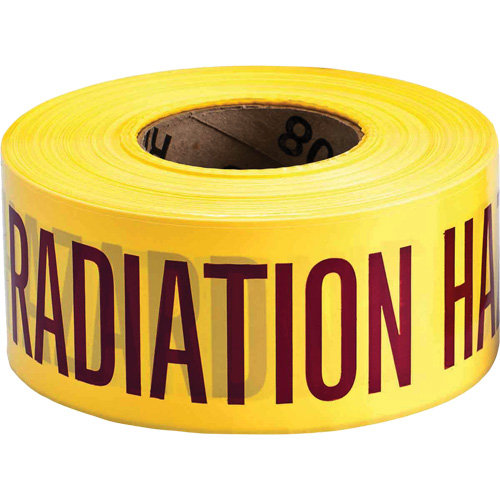 Ruban pour barricade, Anglais, 3" la x 1000' lo, 3 mils, Magenta/jaune OSI Industrial Sales