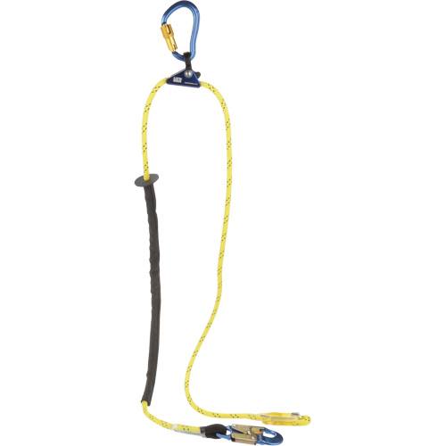 Longe de positionnement r&eacute;glable &agrave; corde pour grimpeur, 1 branches, 8', Classe CSA F, Nylon OSI Industrial Sales