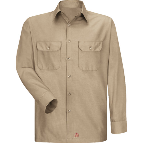 Chemise &agrave; manches longues en tissu ind&eacute;chirable, Hommes, 3T-Grand, Khaki OSI Industrial Sales