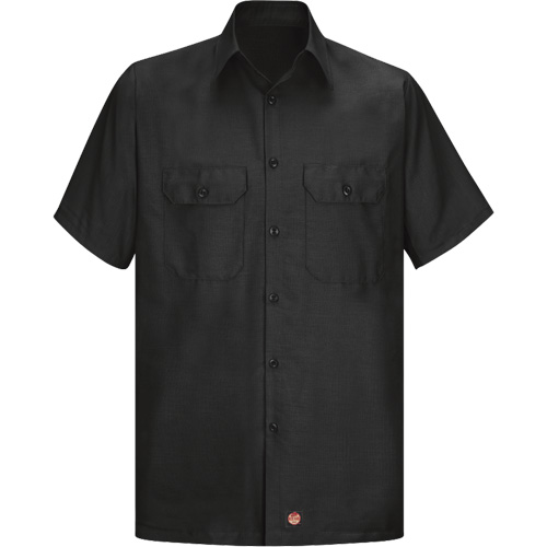 Short Sleeve Ripstop Shirt, Men's, 3X-Large, Black OSI Industrial Sales