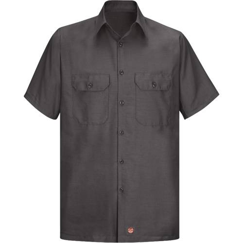 Chemise &agrave; manches courtes en tissu ind&eacute;chirable, Hommes, 3T-Grand, Charbon OSI Industrial Sales