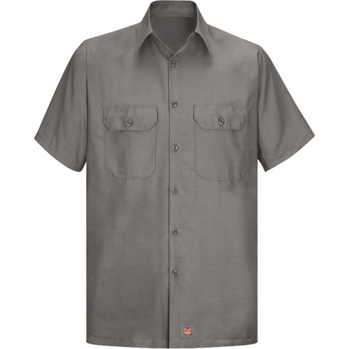 Chemise &agrave; manches courtes en tissu ind&eacute;chirable, Hommes, 3T-Grand, Gris OSI Industrial Sales