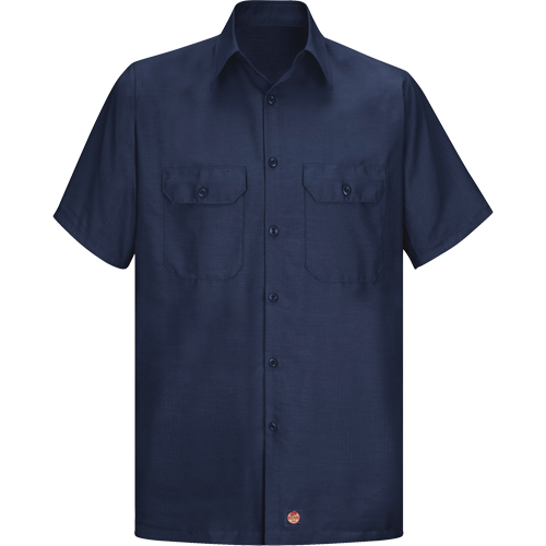 Chemise &agrave; manches courtes en tissu ind&eacute;chirable, Hommes, Grand (grande taille), Bleu marine OSI Industrial Sales