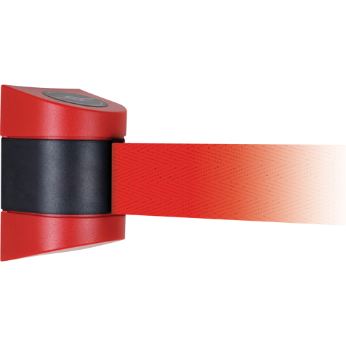 Unit&eacute;s murales Tensabarrier, Plastique, Fixation par vis, 15', Ruban Rouge OSI Industrial Sales