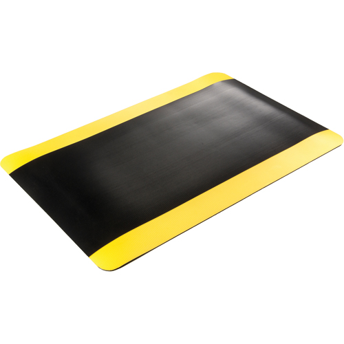 Double Duty Switchboard Mats No.720, Corrugated, 3' x 10' x 5/8", Black/Yellow, PVC OSI Industrial Sales