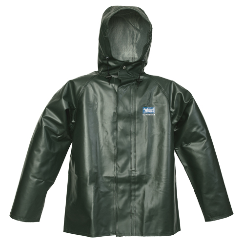 Manteau de pluie Journeyman r&eacute;sistant aux produits chimiques, 3T-Grand, Vert, Polyester/PVC OSI Industrial Sales