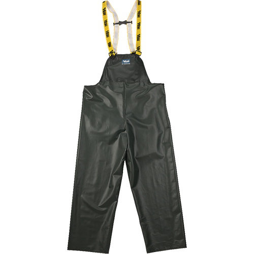 Pantalon de pluie &agrave; bavette Journeyman r&eacute;sistant aux produits chimiques, 3T-Grand, Vert, Polyester/PVC OSI Industrial Sales