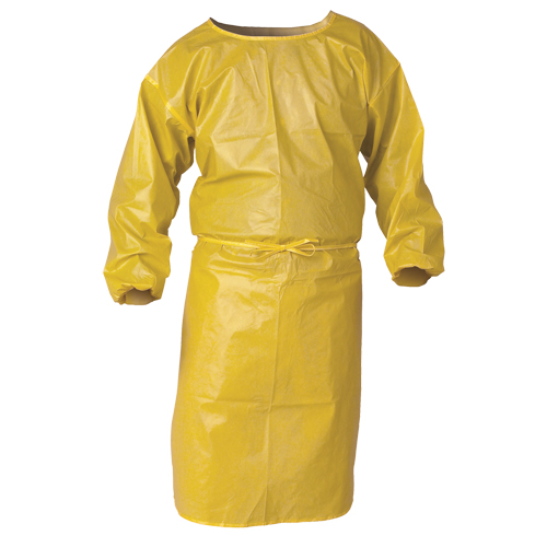 KleenGuard A70 Chemical Spray Protection Smock, Polypropylene, Yellow, 34" W x 44" L OSI Industrial Sales